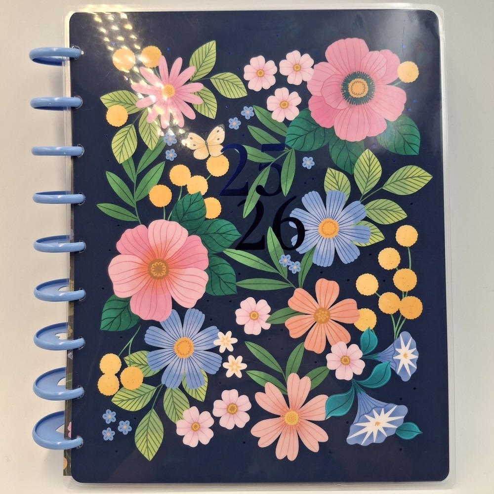 Happy Planner Classic 2026 Paper Raven Co‎ 7x9.25 in. Disc Bound Weekly Monthly